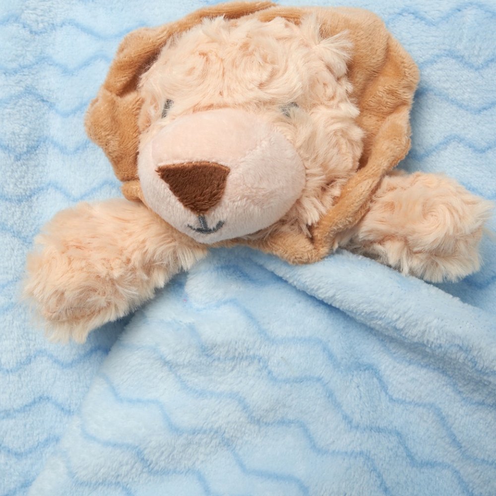 Baby Lion Comforter & Blanket in Blue