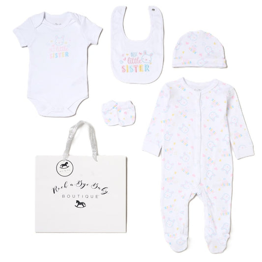 Baby Girls 6-Piece Gift Set - Best Little Sister