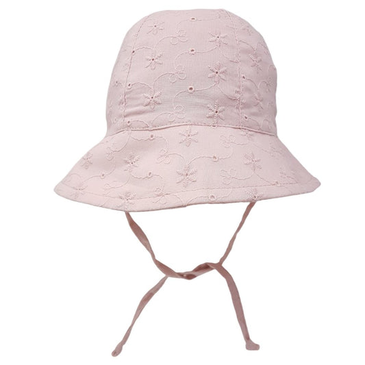 Baby Girls BA Cloche Hat With Ties