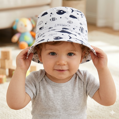 Baby Boys Jersey Fish Bucket Hat