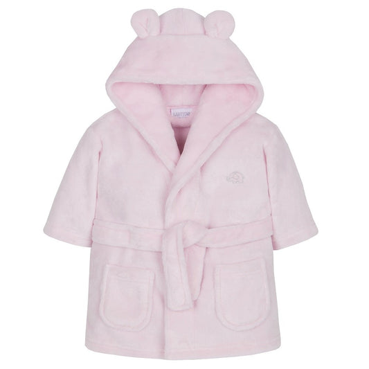 Baby / Infant Girls Pink Hooded Dressing Gown - 0-24 Months