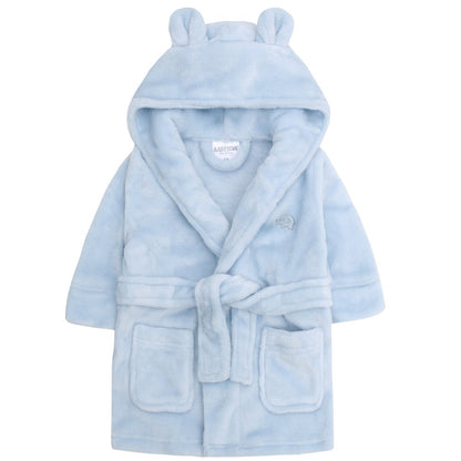 Baby / Infant Boys Blue Hooded Dressing Gown - 0-24 Months