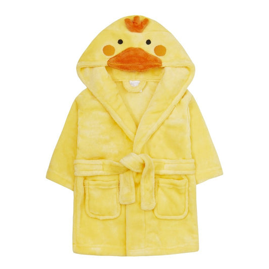 Baby Unisex Novelty Duck Hooded Dressing Gown - 0-24 Months