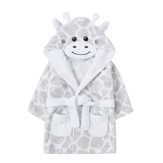 Baby Unisex Novelty Giraffe Hooded Dressing Gown - 0-24 Months