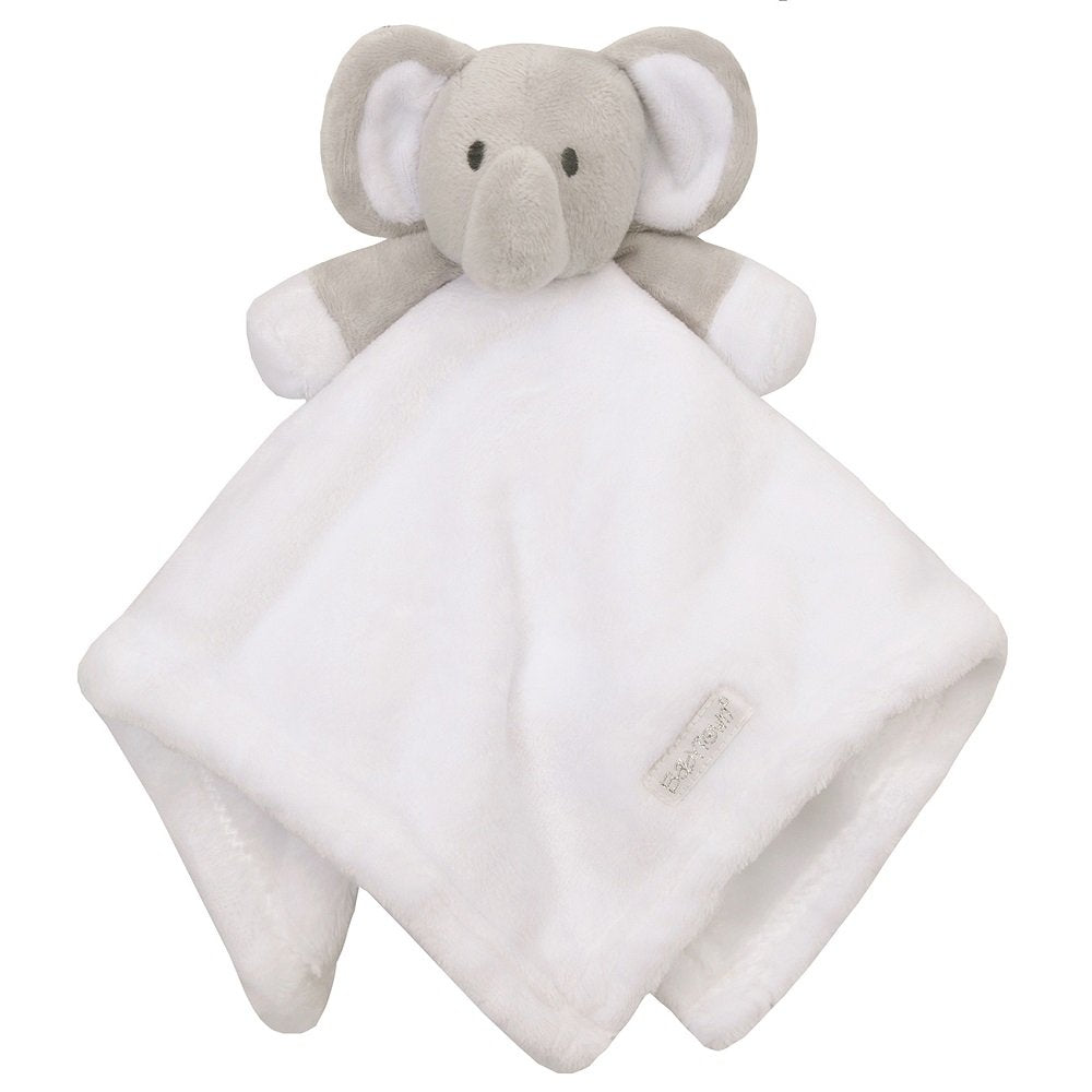 Plush Elephant Baby Comforter in White