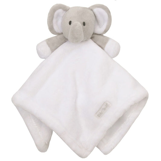 Plush Elephant Baby Comforter in White