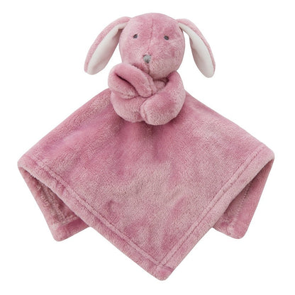 Plush Bunny Baby Comforter in Dusky Pink