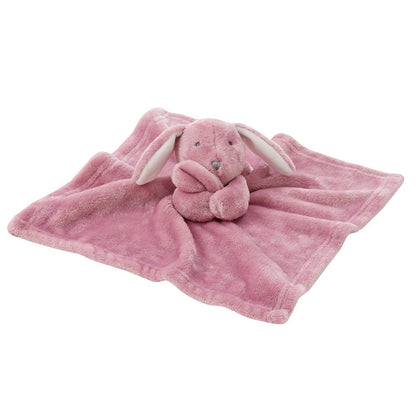 Plush Bunny Baby Comforter in Dusky Pink