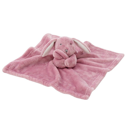 Plush Bunny Baby Comforter in Dusky Pink