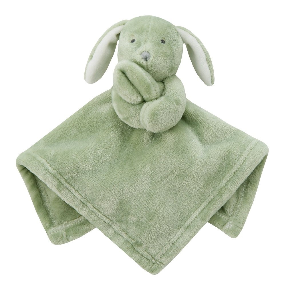 Plush Bunny Baby Comforter in Sage