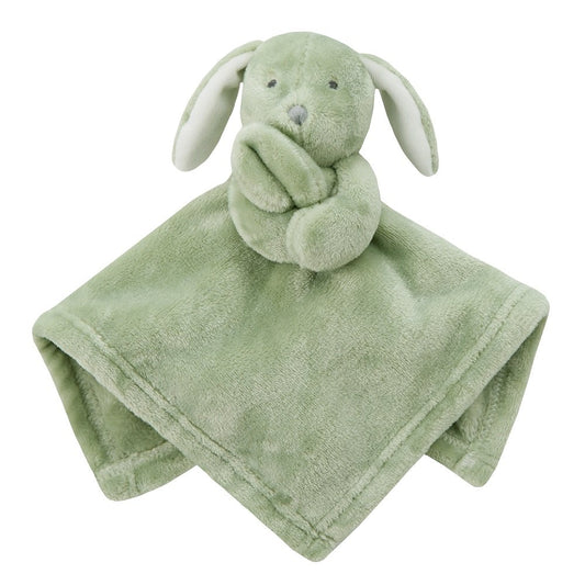 Plush Bunny Baby Comforter in Sage
