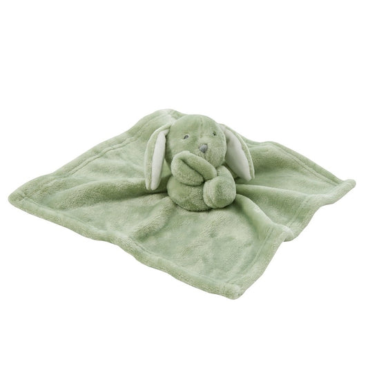 Plush Bunny Baby Comforter in Sage