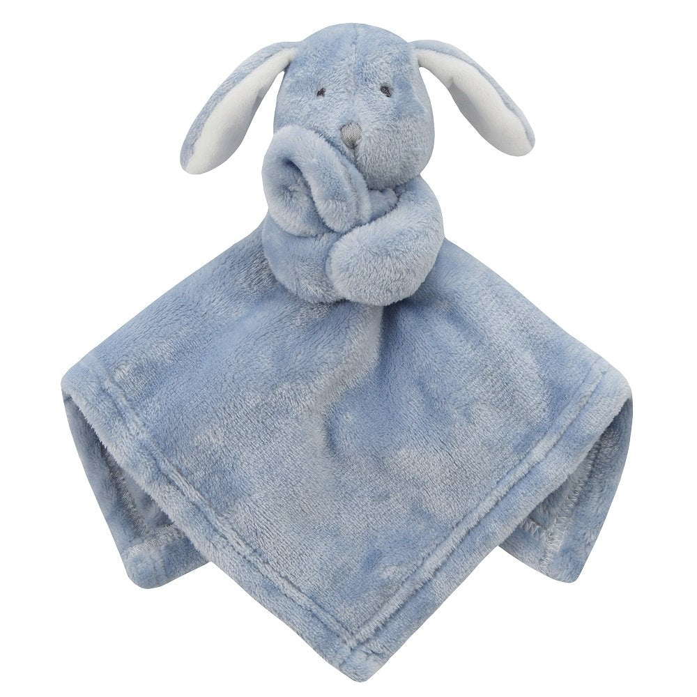 Plush Bunny Baby Comforter in Dusky Blue