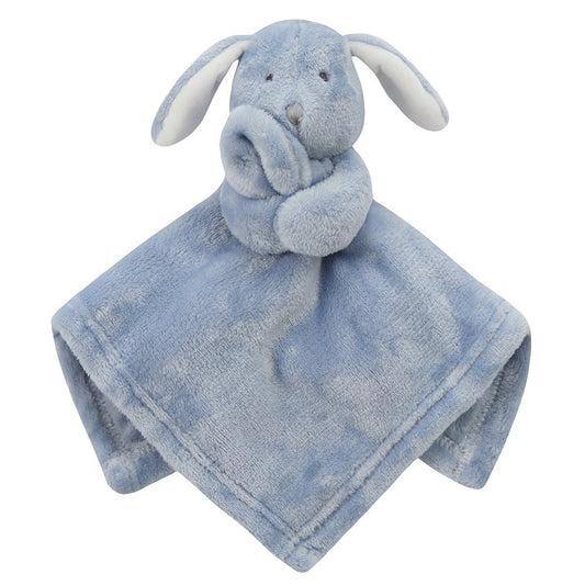 Plush Bunny Baby Comforter in Dusky Blue