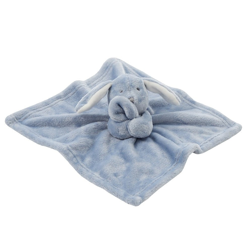 Plush Bunny Baby Comforter in Dusky Blue