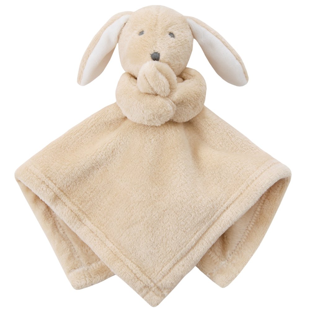 Plush Bunny Baby Comforter in Toffee
