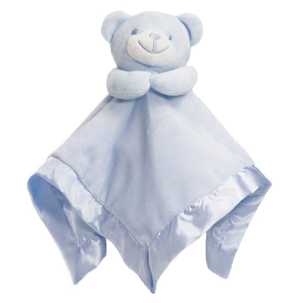 Bear Comforter with Satin Back in Blue