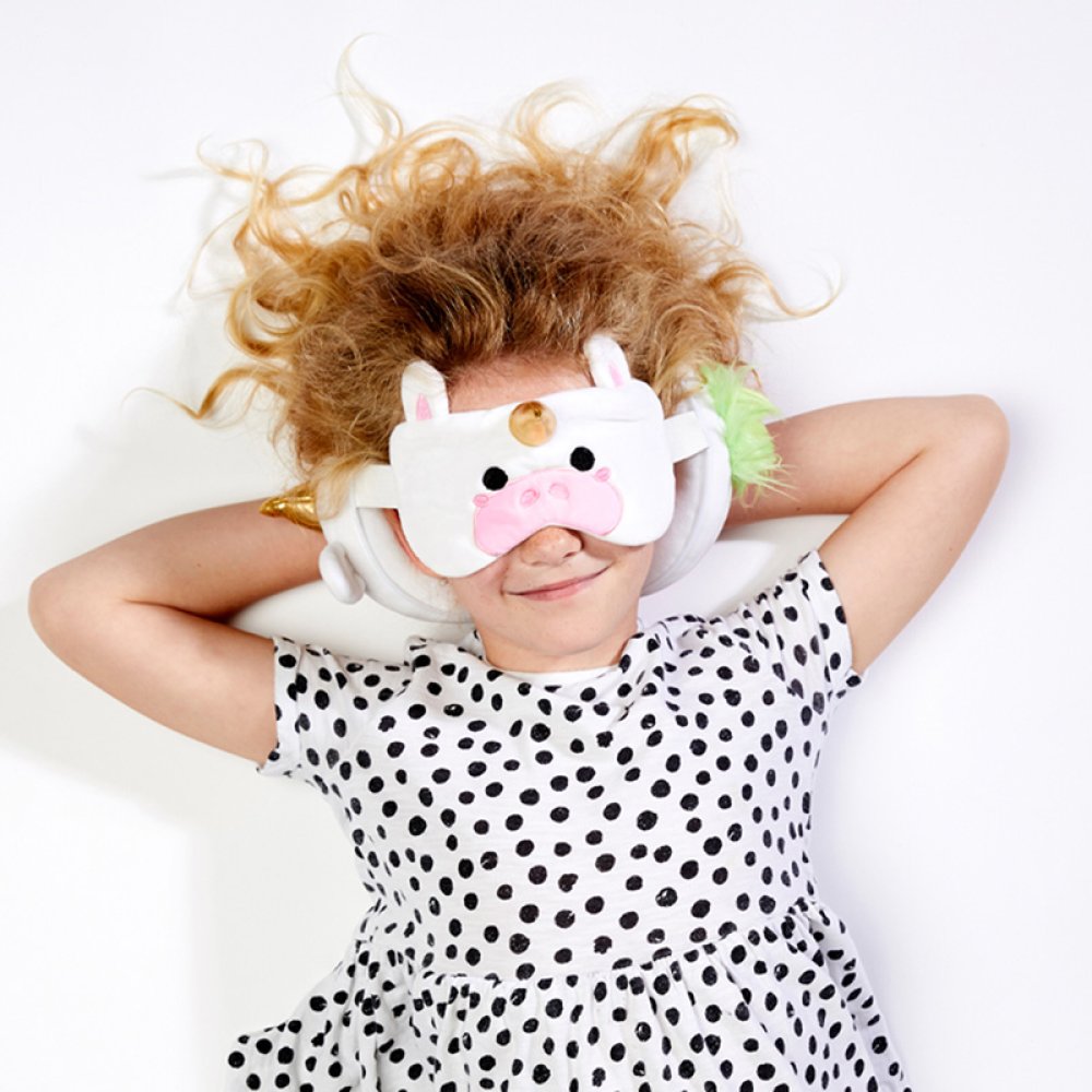 Unicorn Plush Travel Pillow & Eye Mask Set