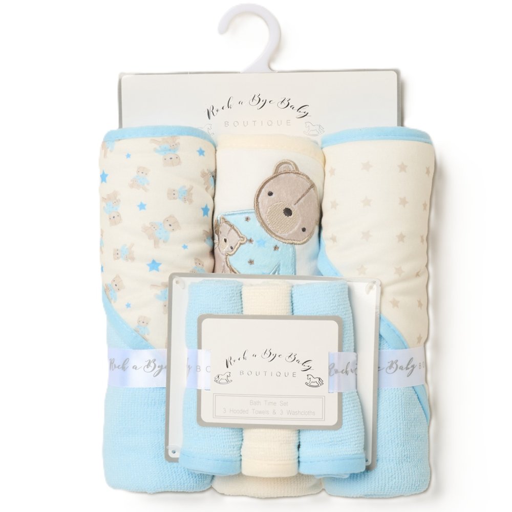 Baby Boy 6-Piece Bath Time Set - Bears
