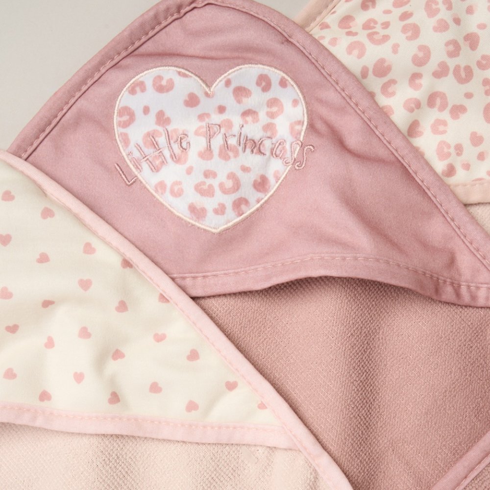 Baby Girl 6-Piece Bath Time Set - Little Princess Hearts