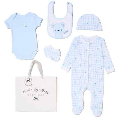 Baby Boys 6-Piece Gift Set - Happy Bear Club