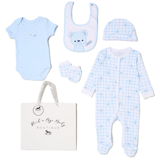 Baby Boys 6-Piece Gift Set - Happy Bear Club