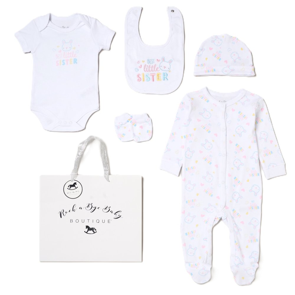 Baby Girls 6-Piece Gift Set - Best Little Sister