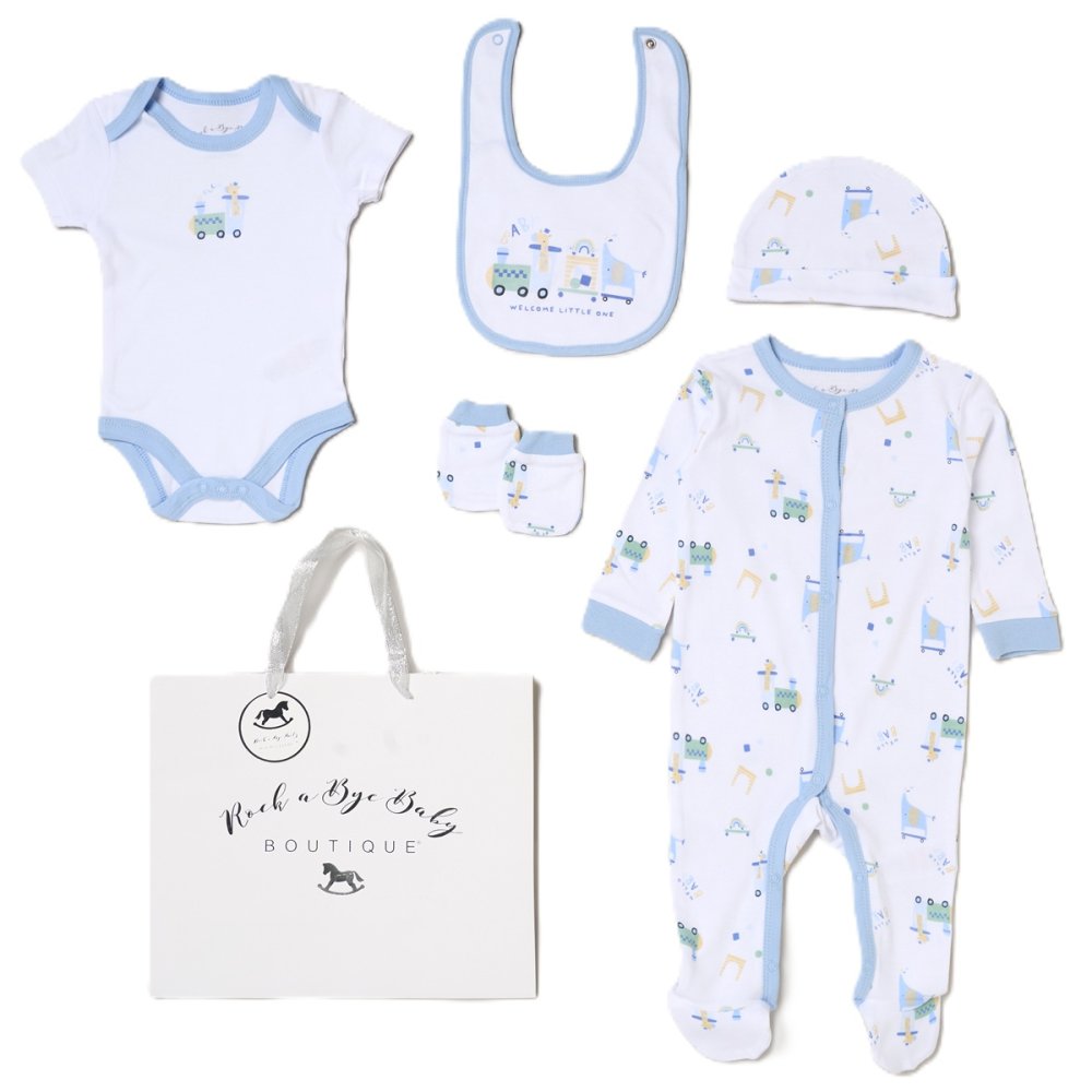 Baby Boys 6-Piece Gift Set - Animal Train