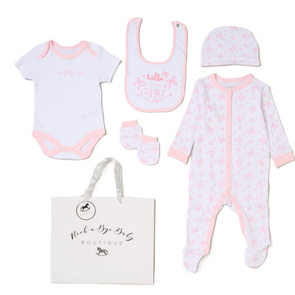 Baby Girls 6-Piece Gift Set - Hello Sweet Girl