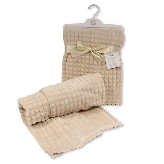 Baby Jacquard Wrap Squares in Taupe