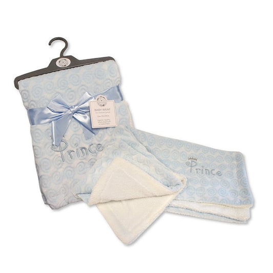 Prince Baby Swirl Design Wrap with Sherpa Back