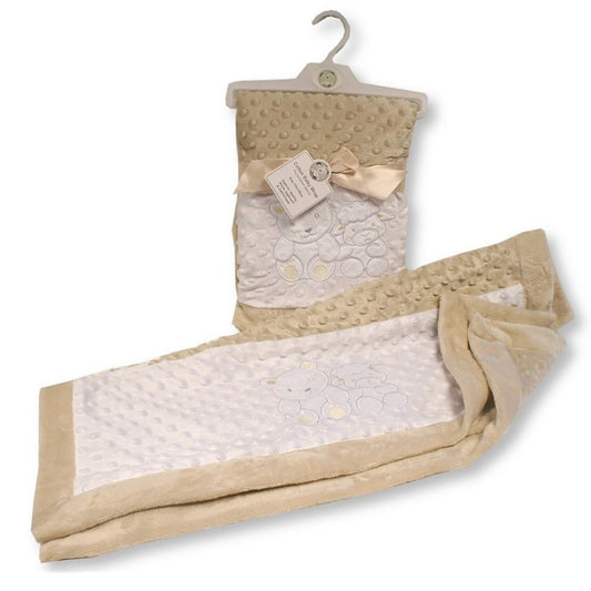Baby Teddy & Sheep Dimple Wrap in Taupe
