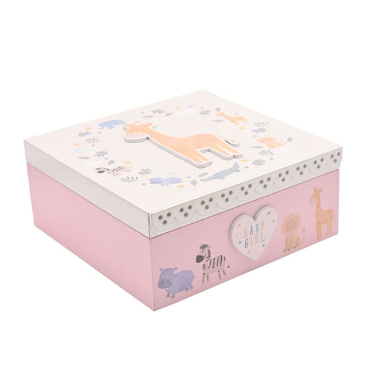 Baby Girl Giraffe Keepsake Box