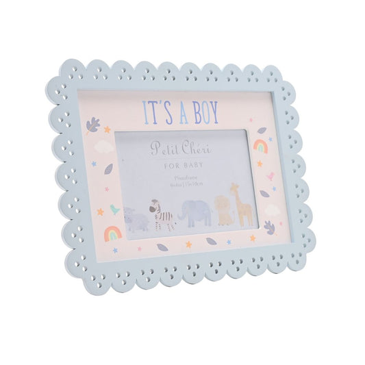 It's a Boy Scallop Photo Frame 6x4