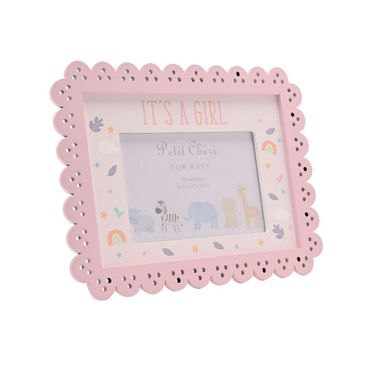 It's a Girl Scallop Photo Frame 6x4