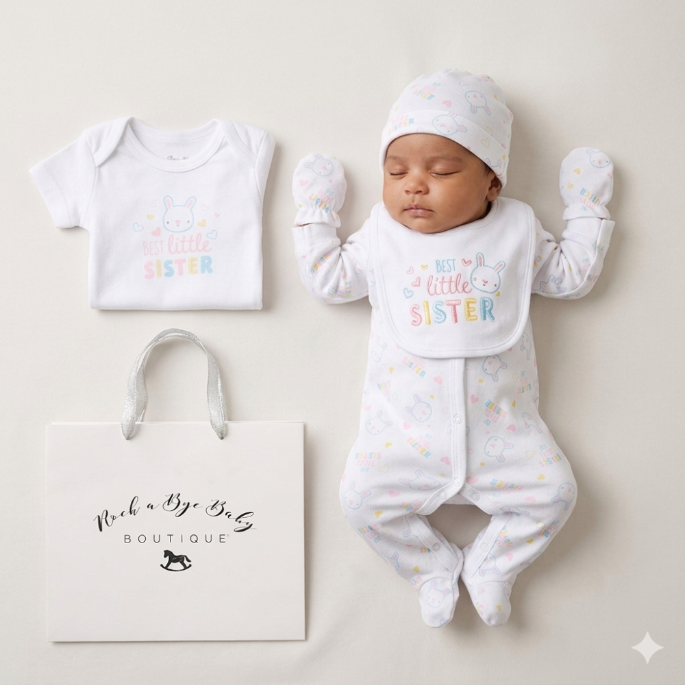 Baby Girls 6-Piece Gift Set - Best Little Sister