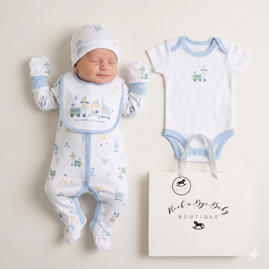 Baby Boys 6-Piece Gift Set - Animal Train