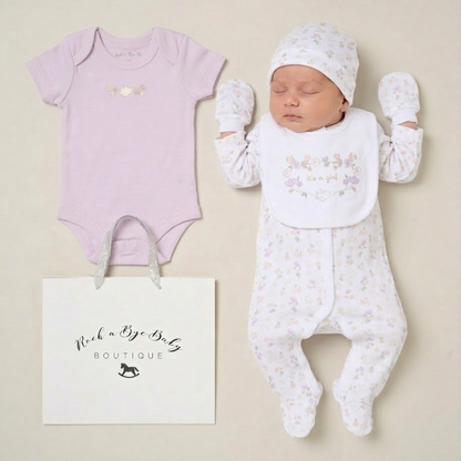 Baby Girls 6-Piece Gift Set - Floral It's a Girl
