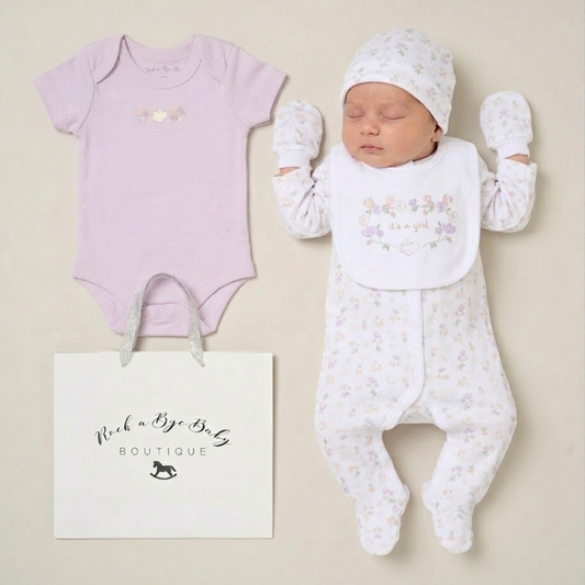 Baby Girls 6-Piece Gift Set - Floral It's a Girl