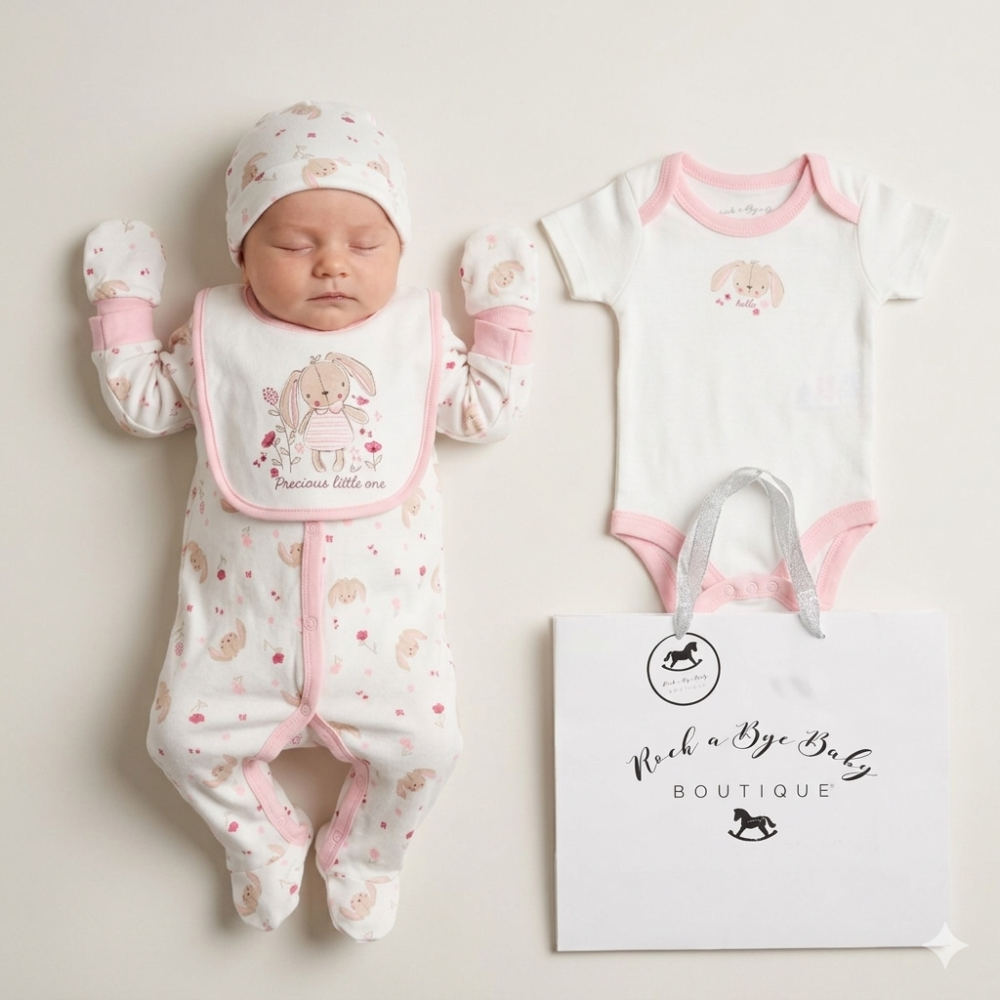 Baby Girls 6-Piece Gift Set - Bunny Precious Little One