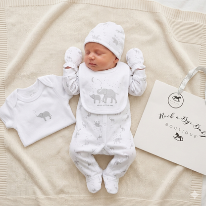Baby Unisex 6-Piece Gift Set - Elephant