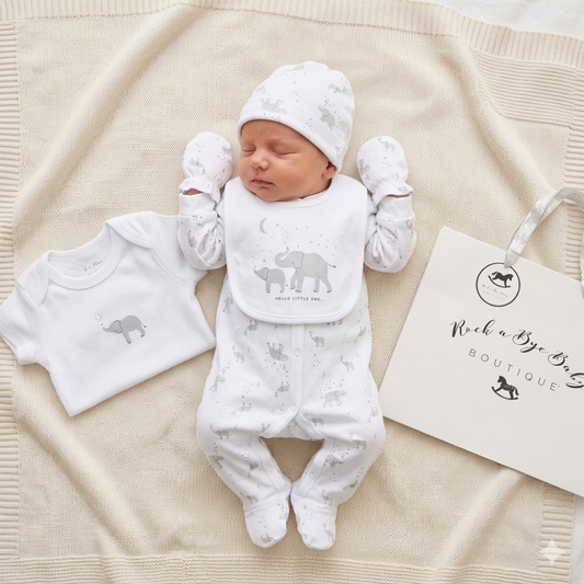 Baby Unisex 6-Piece Gift Set - Elephant